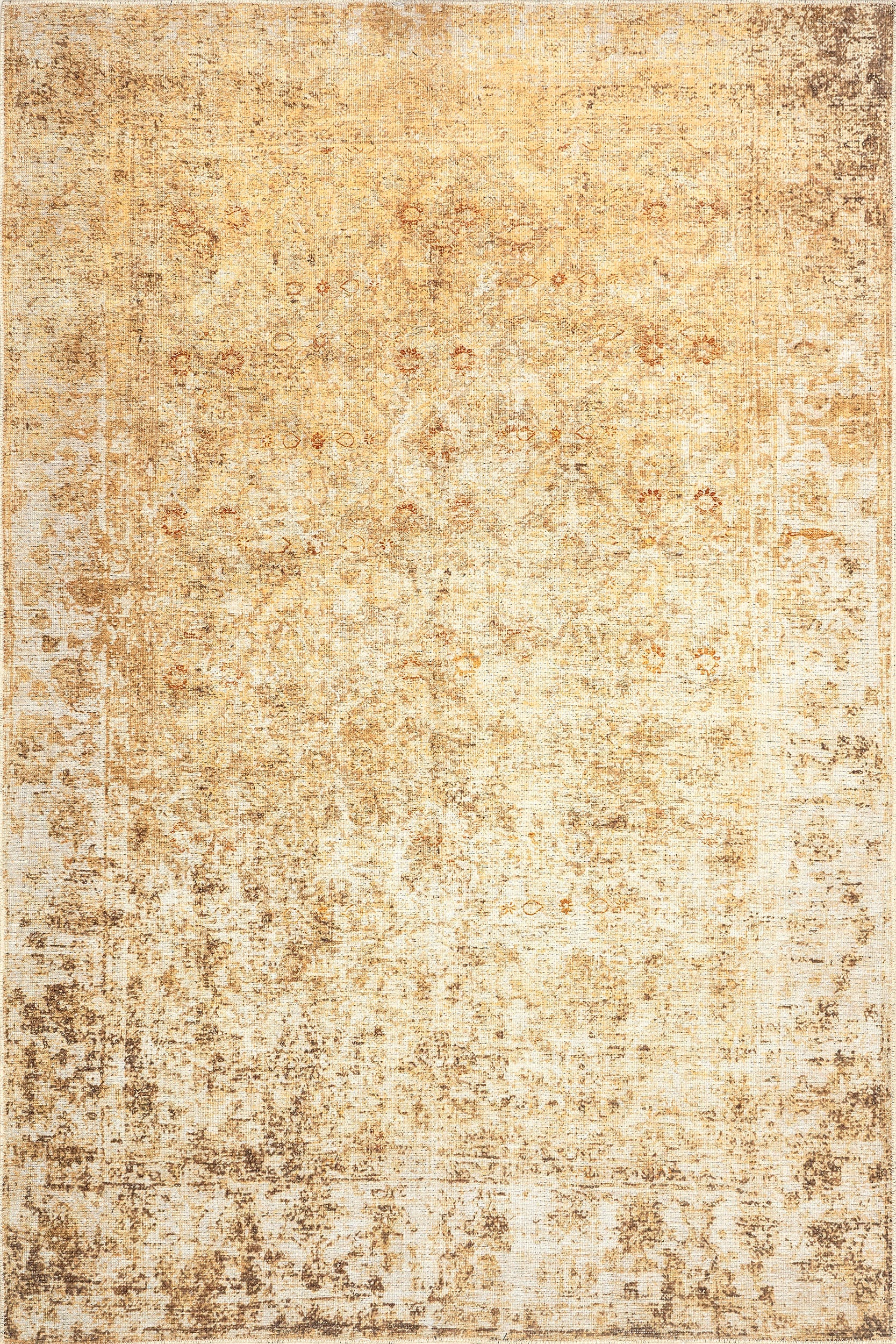 Washable Faded Vintage Rug | Beige Main image