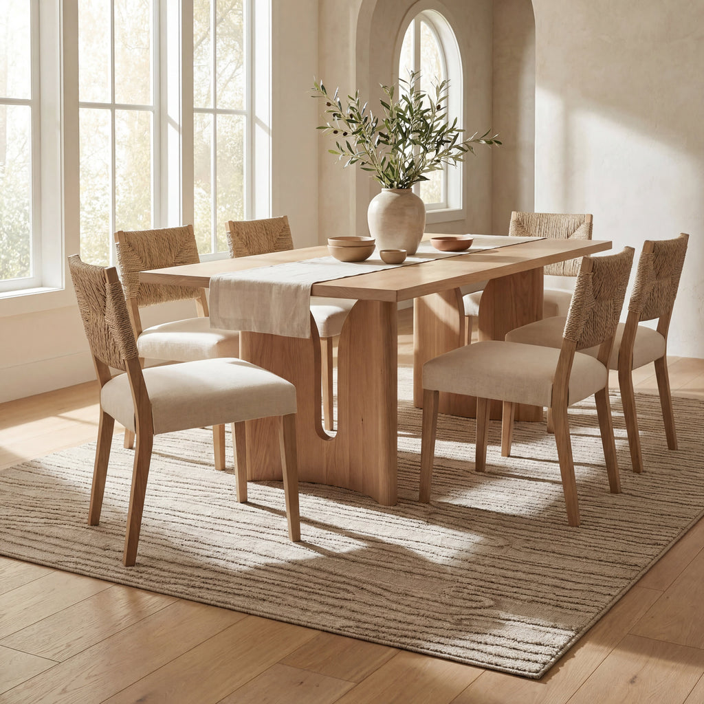 Kahina Abstract Bohemian Hand Tufted Wool Rug | Beige