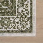 Charlisa Washable Faded Snowflake Rug | Green
