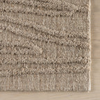 Kahina Abstract Bohemian Hand Tufted Wool Rug | Beige