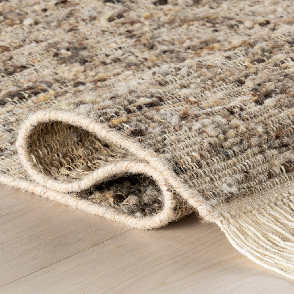 JuJu Tasseled Wool Rug | Brown