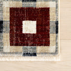 Sorelle Modern Plaid Rug | Red