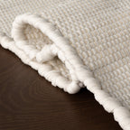 Dahara Denim Bohemian Abstract Rug | White