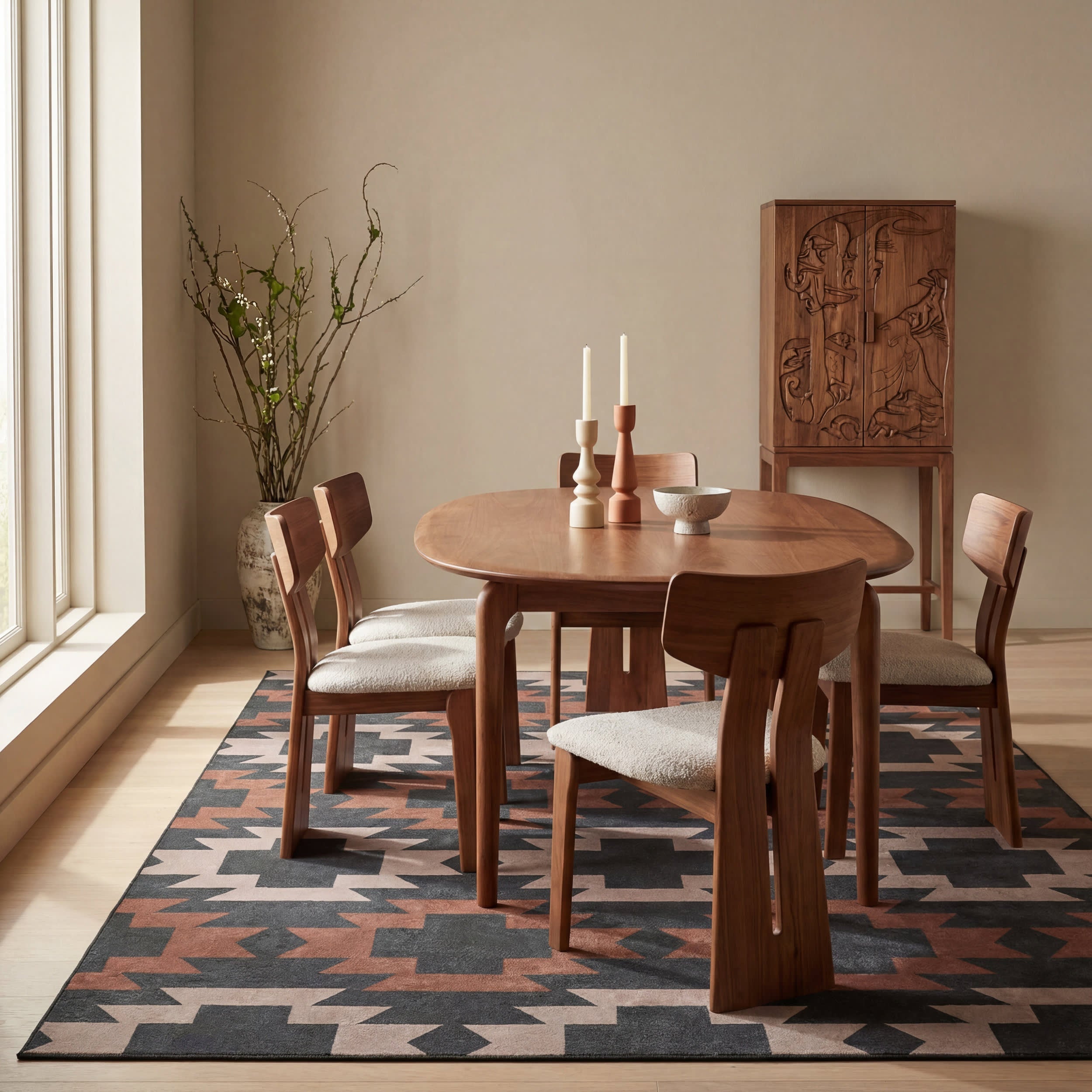 Mesalaya Southwestern Geometric Washable Rug | Multicolor