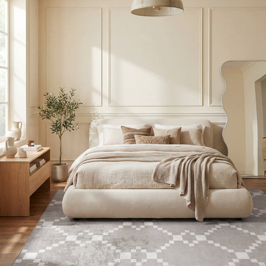 Juni Southwestern Geometric Washable Rug | Taupe