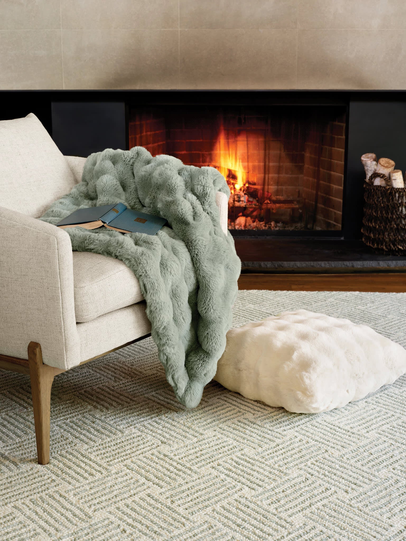 Layers Hand Hooked Wool Rug | Desert Sage Image principale du produit
