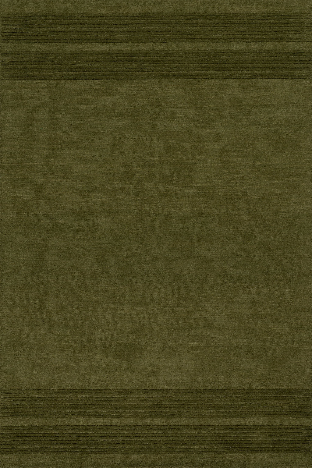 Cotina Modern Bordered Handmade Wool Rug | Green