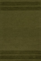 Cotina Modern Bordered Handmade Wool Rug | Green