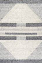 Karter Striped Trapezoid Rug | Light Grey