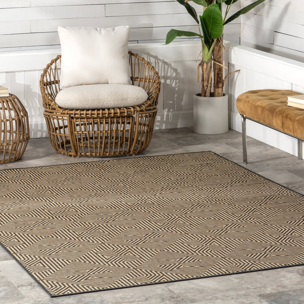 Greek Tiles Indoor/Outdoor Rug | Charcoal