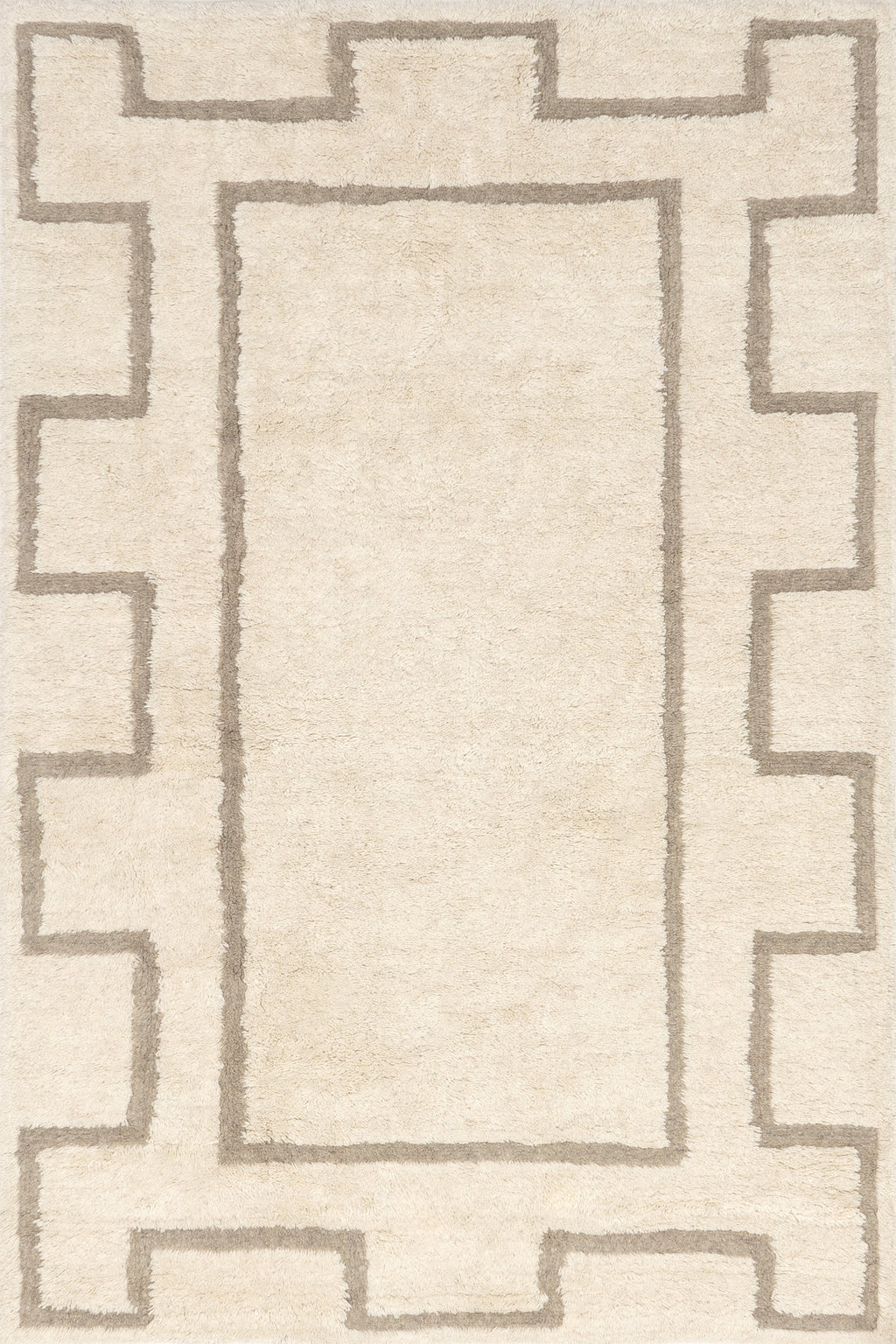 Anita Geometric Wool Washable Rug | Ivory