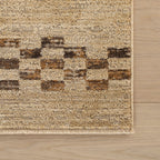 Brumacheck Mid-Century Modern Striped Rug | Tan