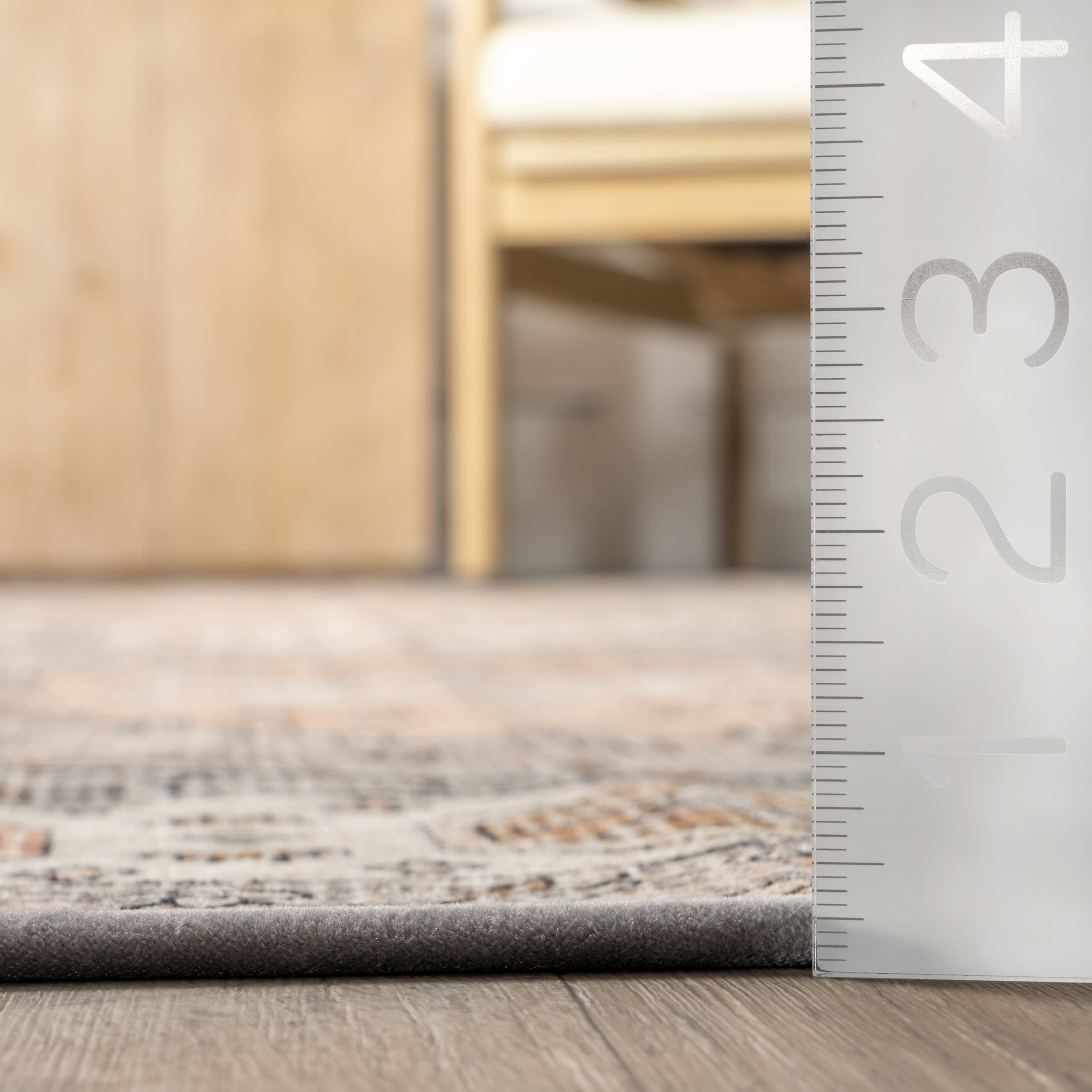 Amrata Washable Mosaic Rug | Peach