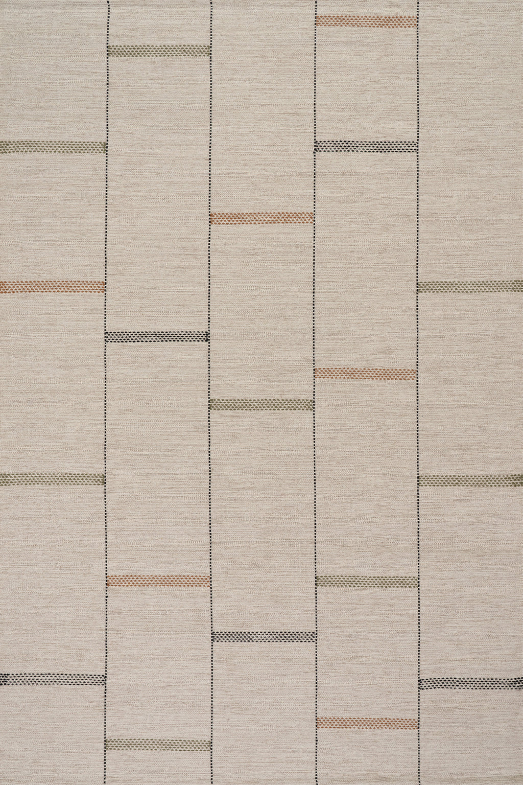 Shiloh Bohemian Striped Wool Rug | Beige