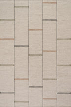 Shiloh Bohemian Striped Wool Rug | Beige