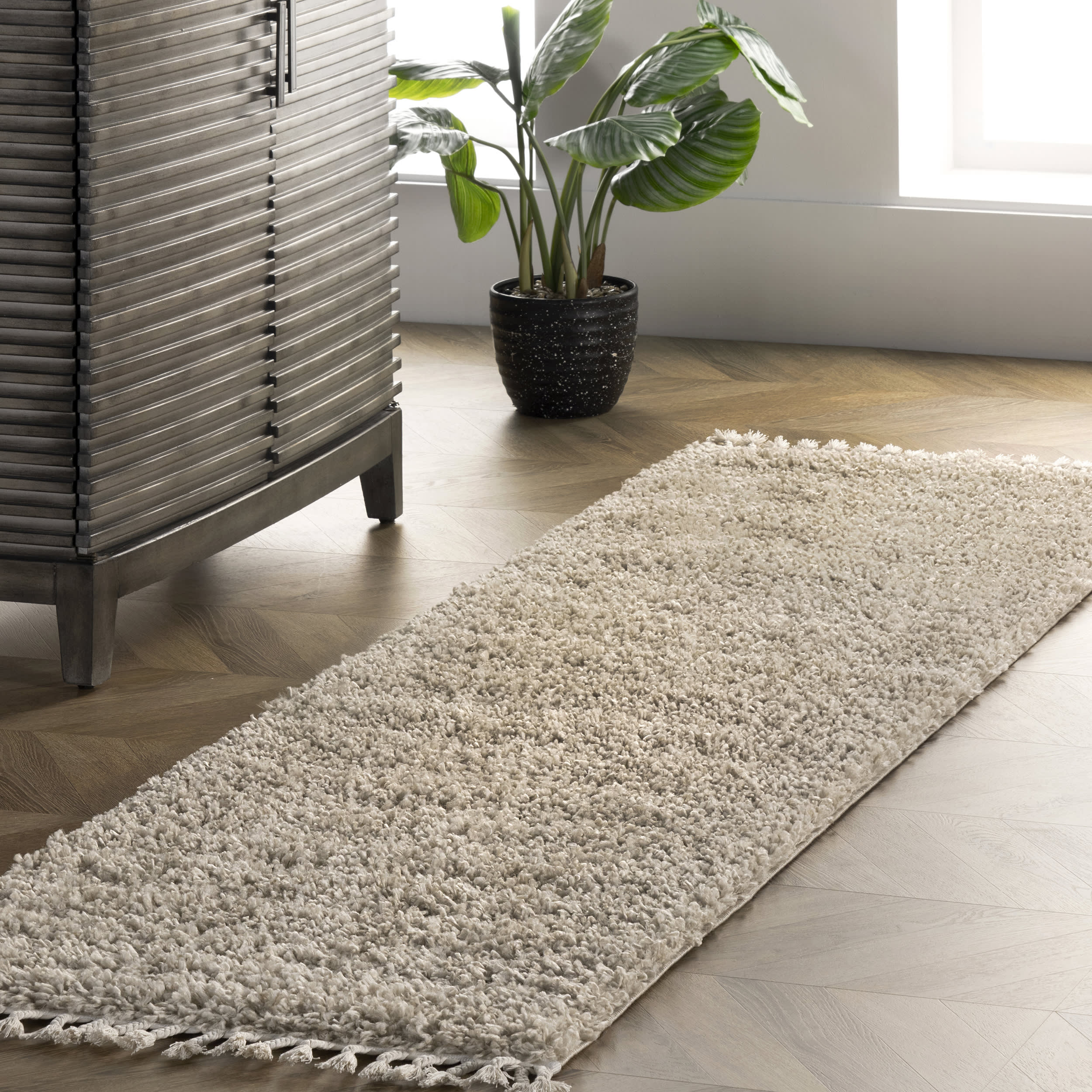 Dream Solid Shag Rug | Beige Secondary image
