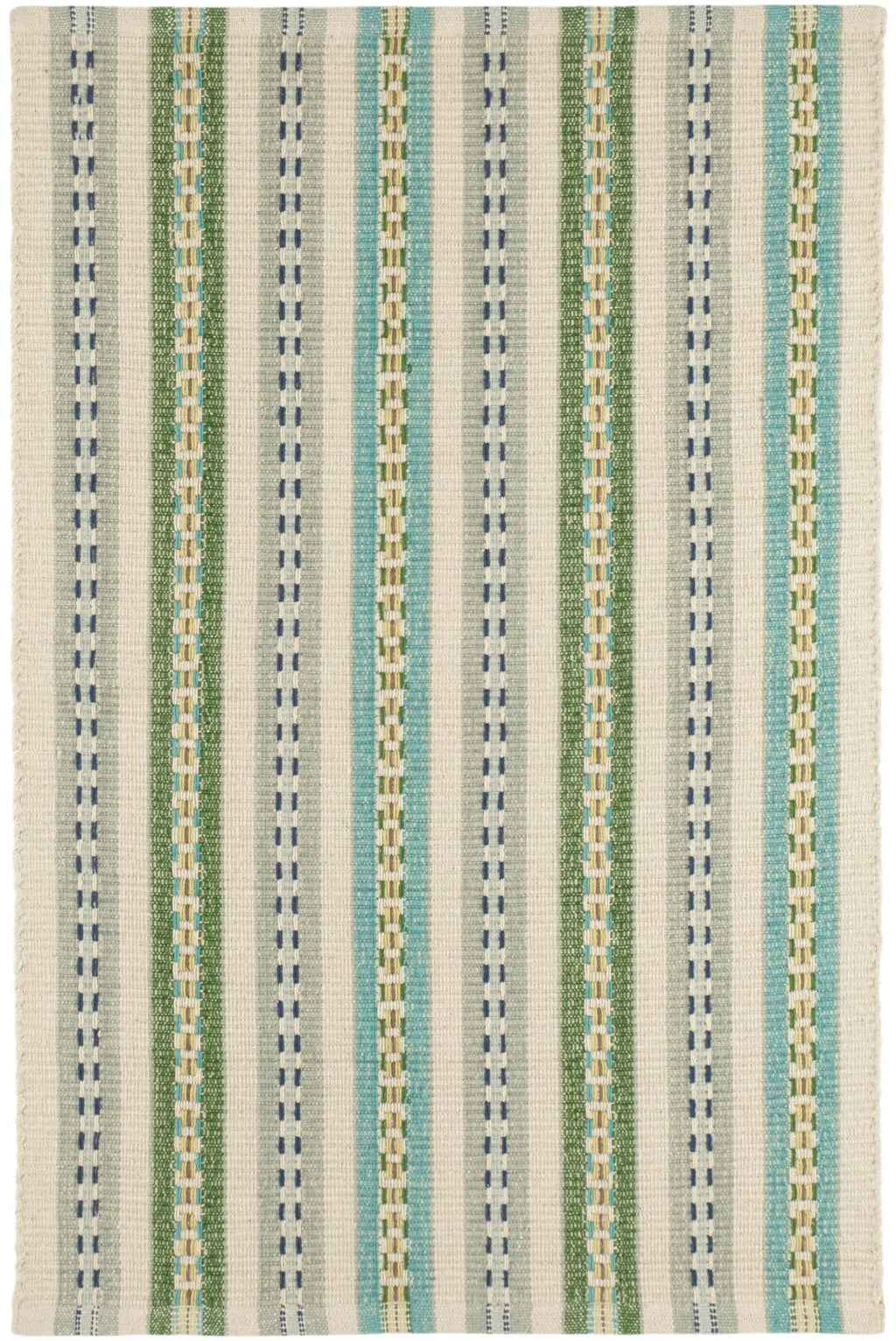 Long Slade Handwoven Cotton Rug | Teal