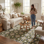 Sorelle Modern Plaid Rug | Green
