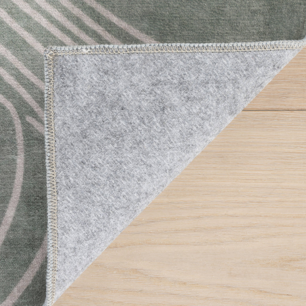 Cenavi Coastal Washable Rug | Green