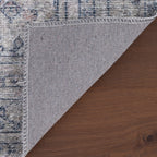 Zella Vintage & Distressed Washable Rug | Blue