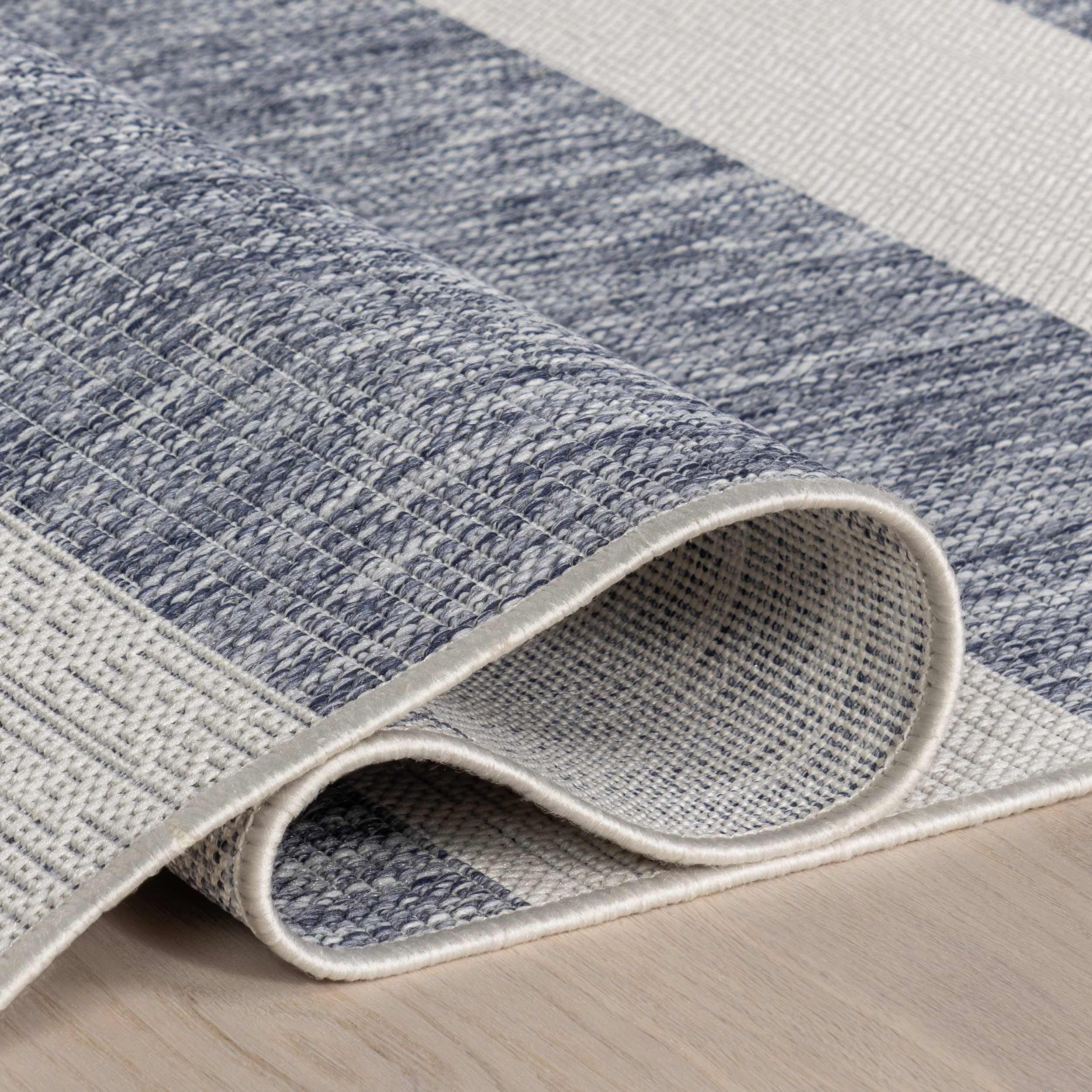 Ariah Wide Stripes Indoor/Outdoor Rug | Blue