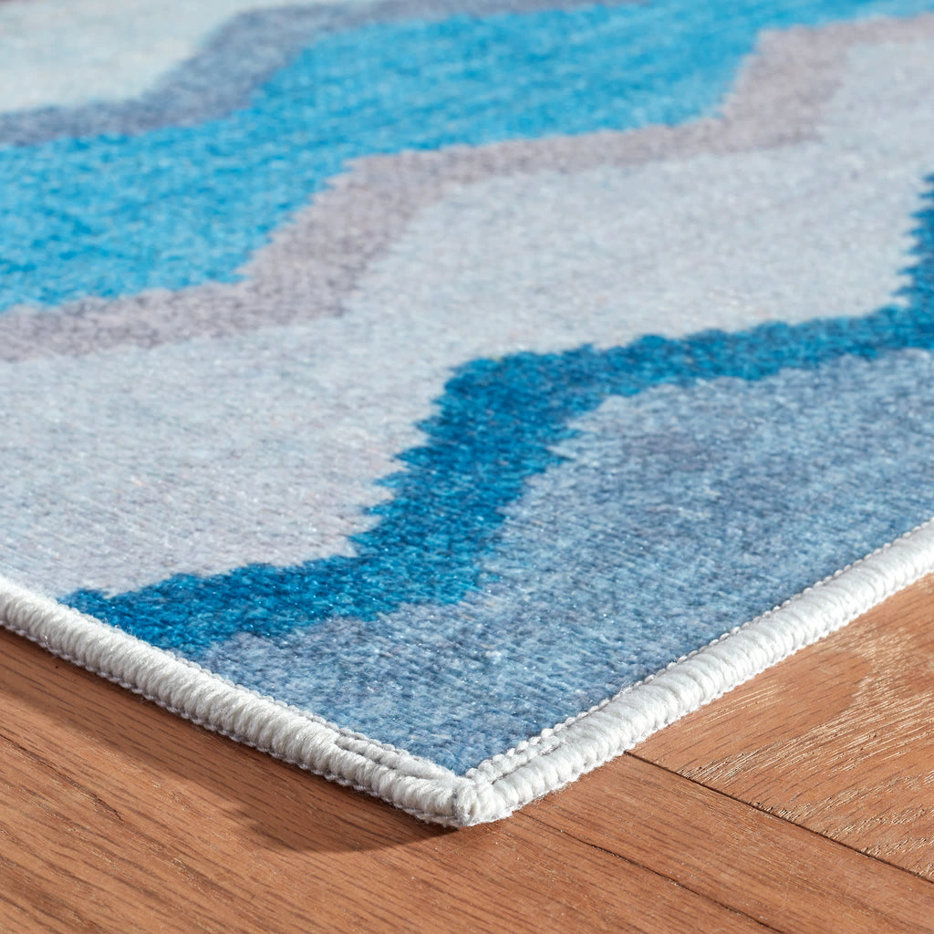 Safety Net Machine Washable Rug | Blue