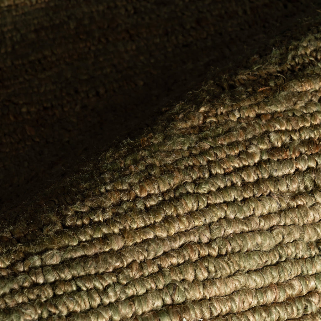 Varnu Textured Handmade Jute Rug | Green