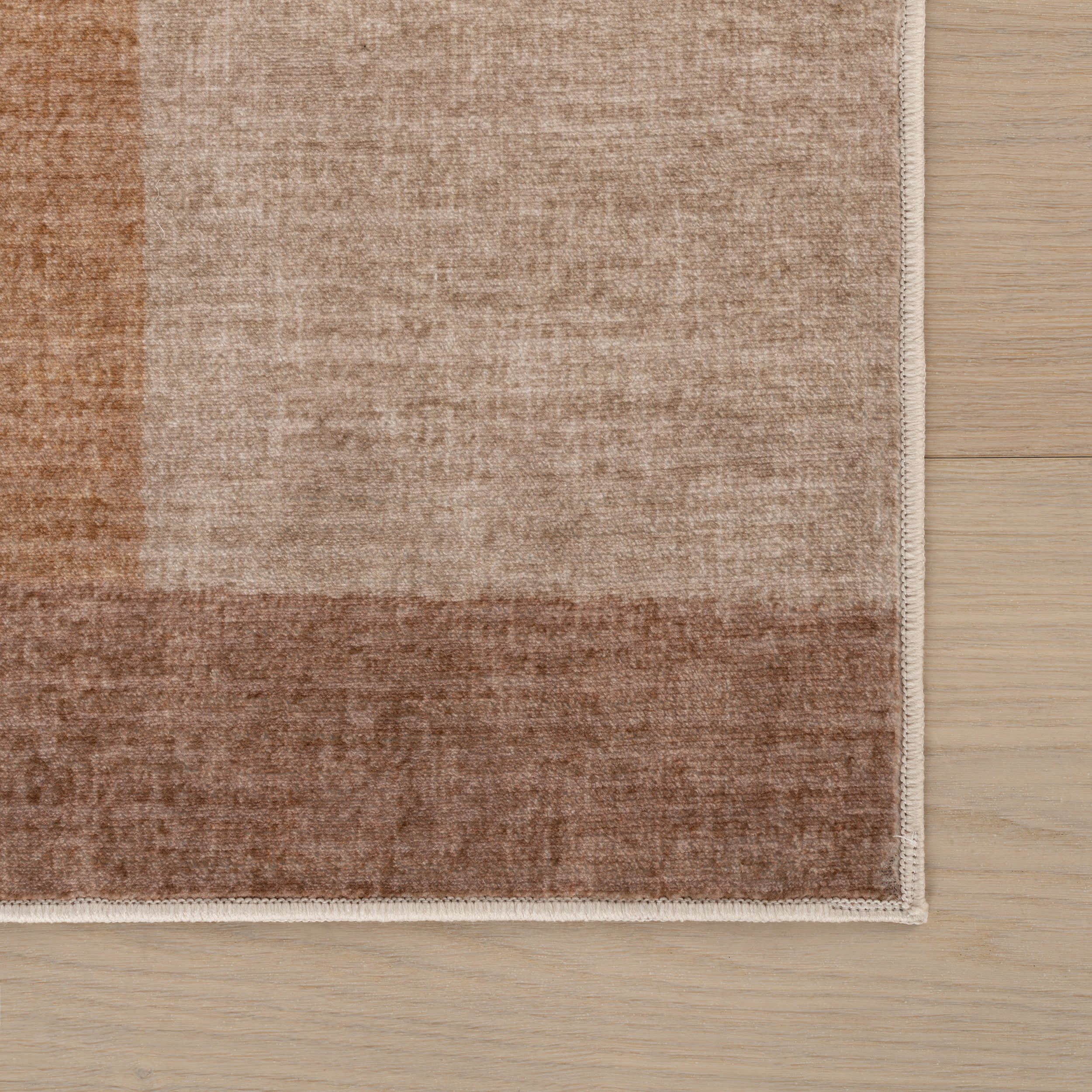 Enice Abstract Washable Rug | Brown
