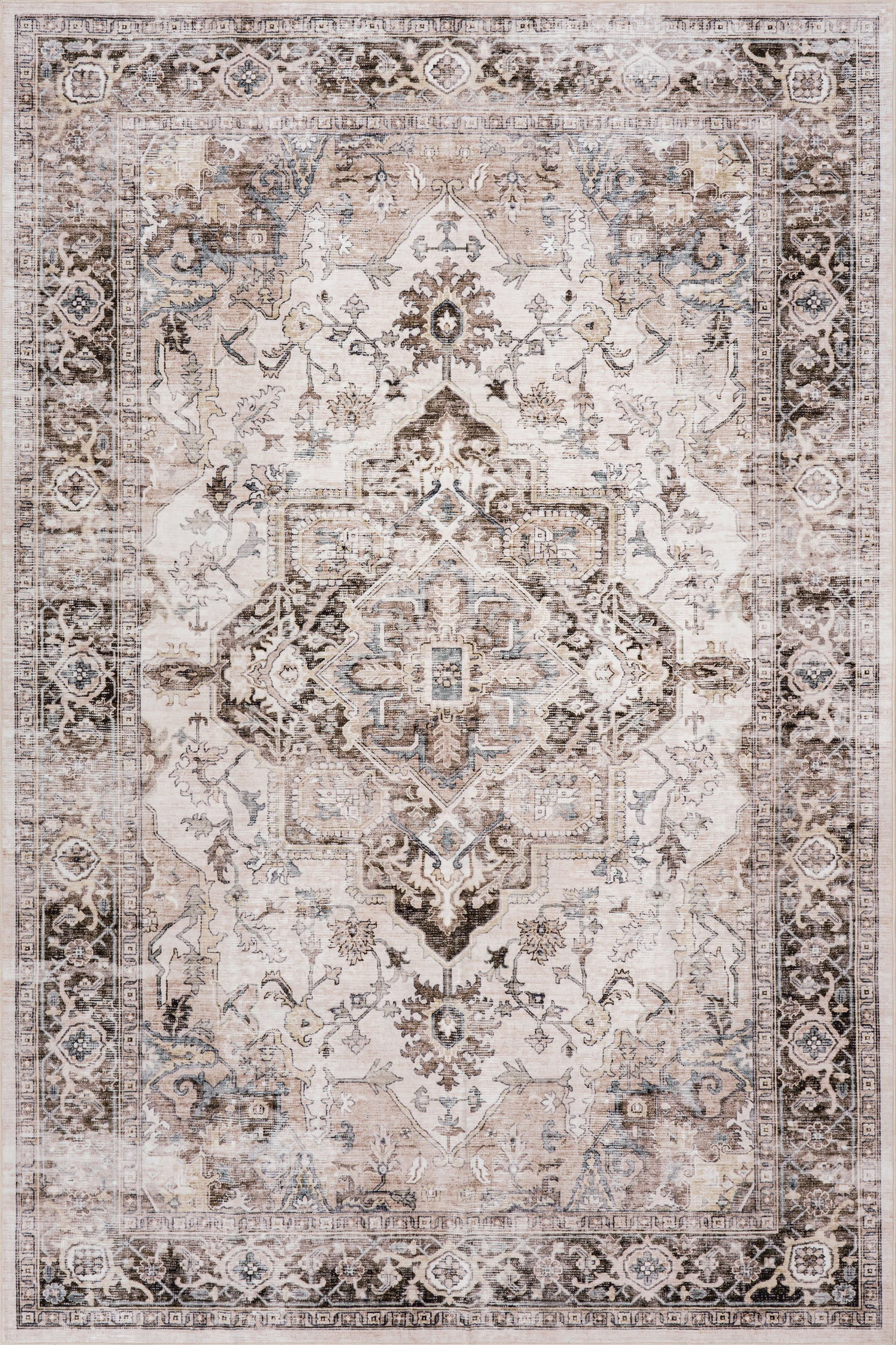 Vanisa Traditional Washable Rug | Beige Image secondaire du produit