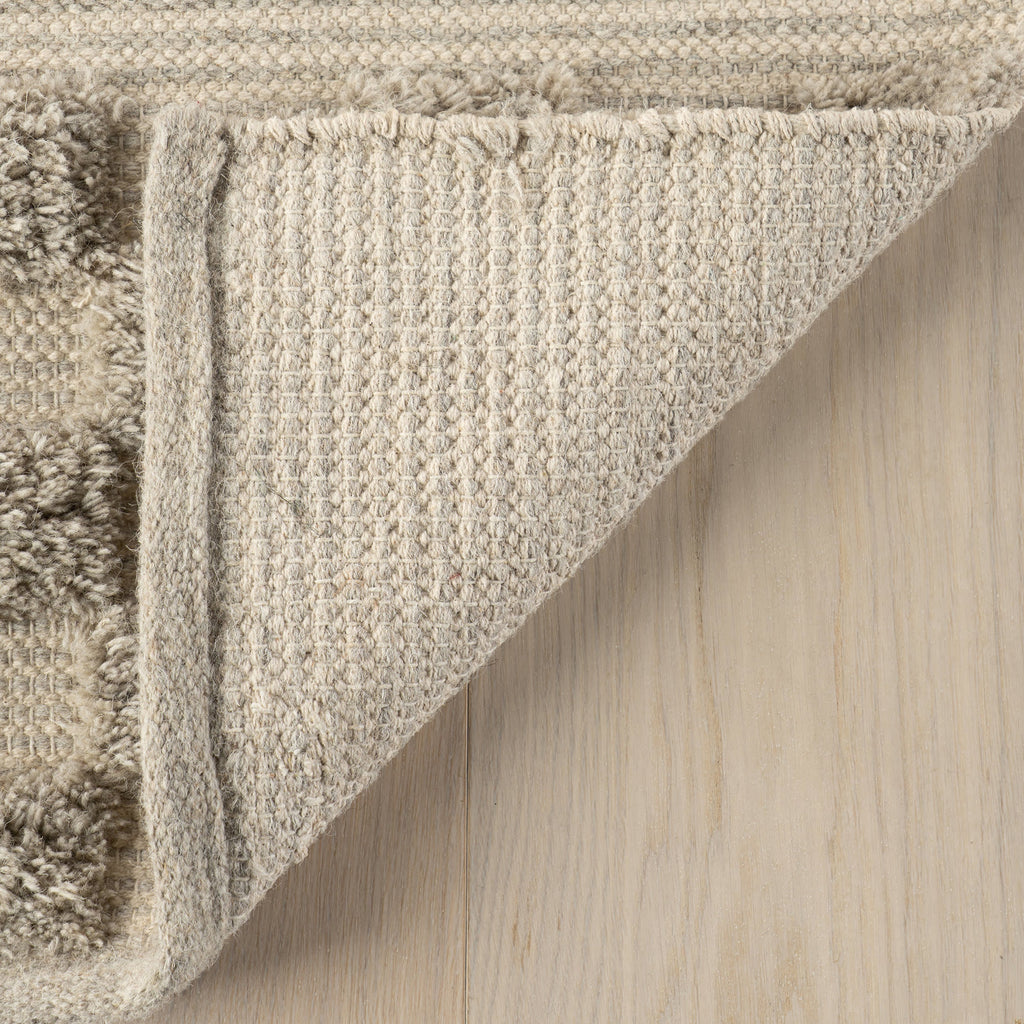 Nubi Bohemian Striped Hand Woven Rug | Grey