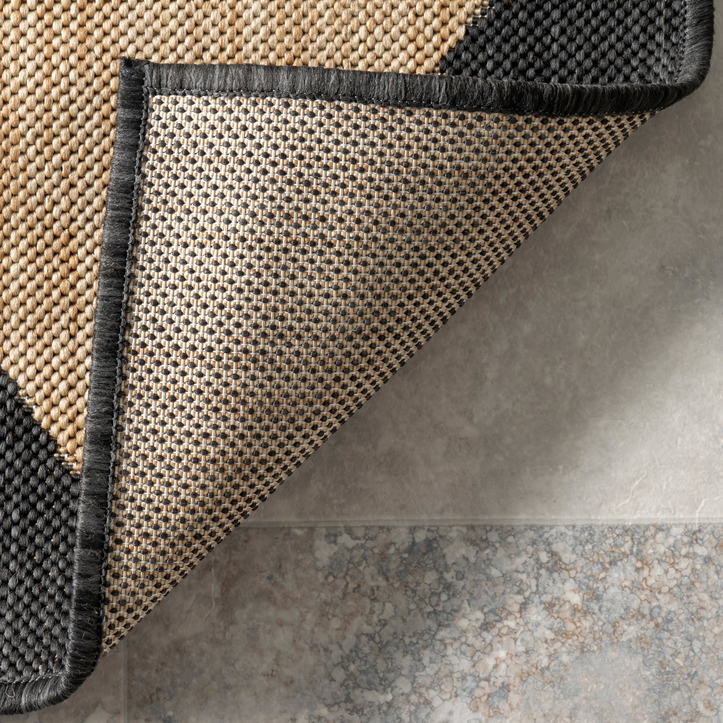 Adelaide Harlequin Indoor/Outdoor Rug | Dark Grey