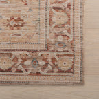 Ankhe Traditional Bordered Rug | Beige