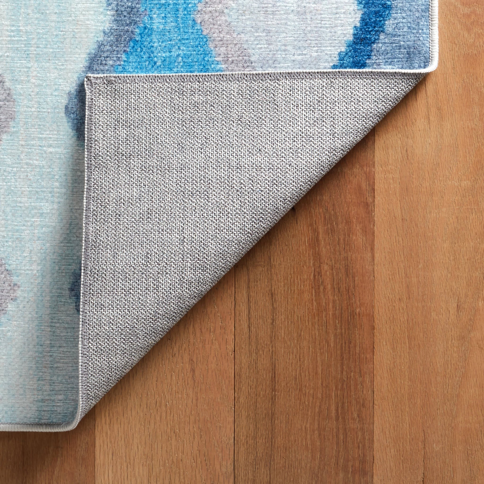 Safety Net Machine Washable Rug | Blue