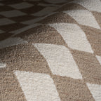 Calina Modern Checkered Indoor Wool Rug | Taupe