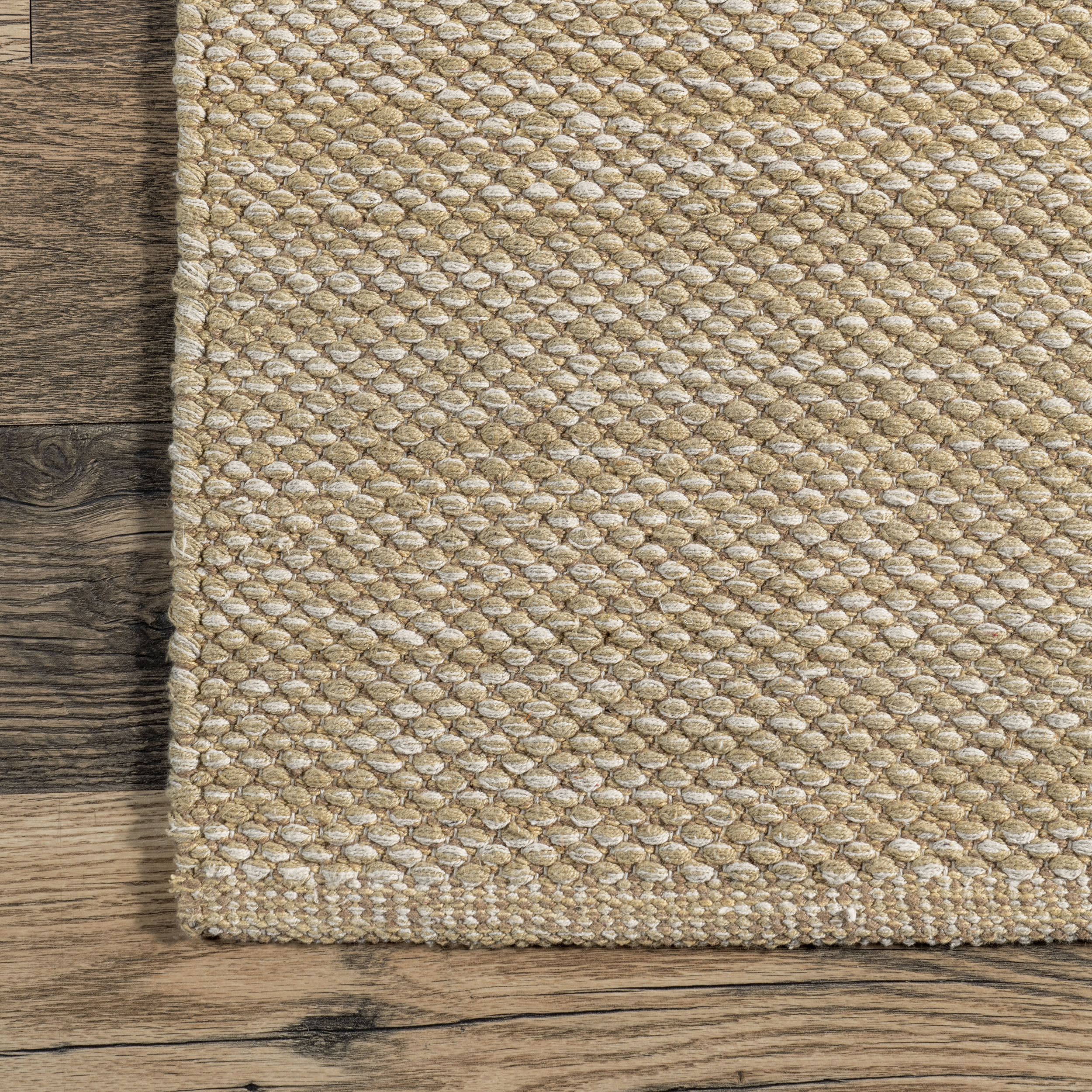 Cotton Solid Flatweave Rug | Tan