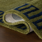 Taya Modern Bordered Rug | Green