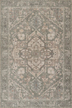 Luda Vintage & Distressed Washable Rug | Sage