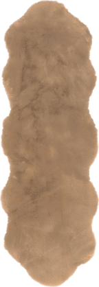 Waverly Double Faux Sheepskin Pelt Plush Cloud Washable Rug | Camel