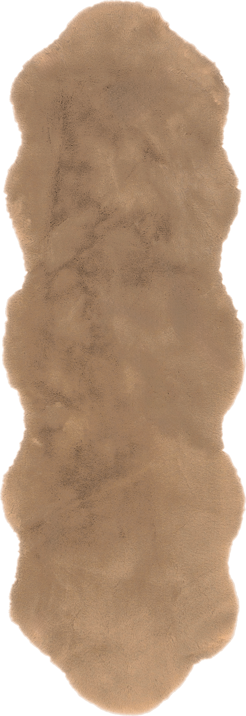 Waverly Double Faux Sheepskin Pelt Plush Cloud Washable Rug | Camel