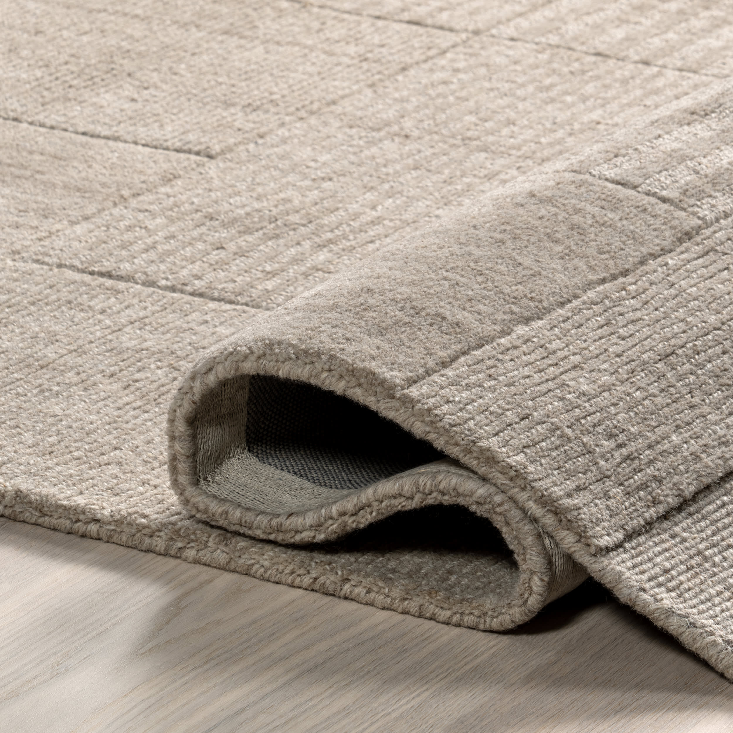 Mozai Fringed Wool-Blend Rug | Beige