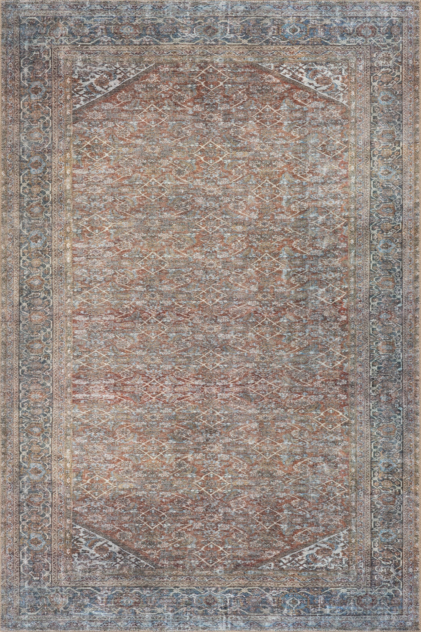 Glynis Vintage & Distressed Washable Rug | Multicolor Secondary image