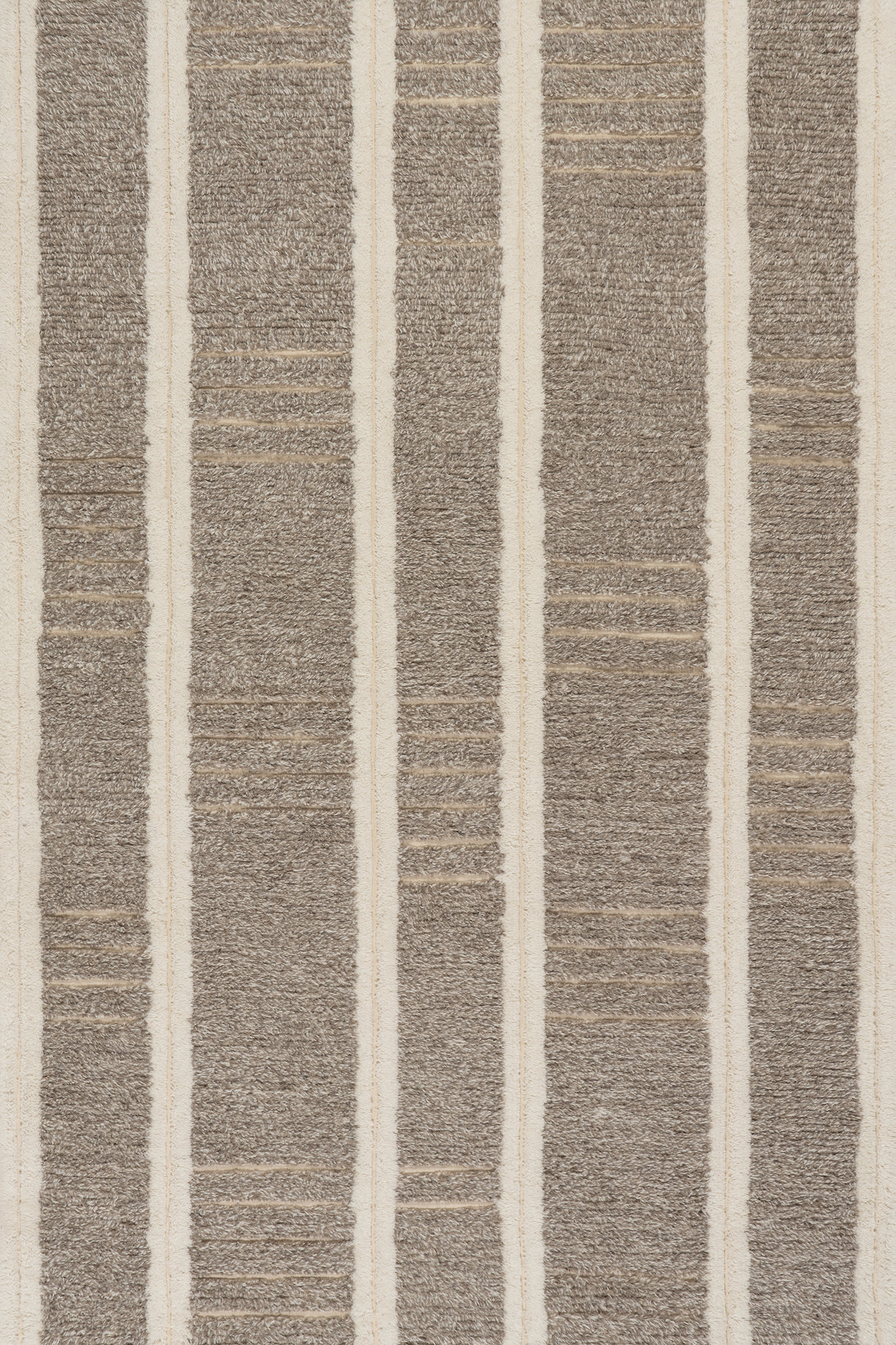 Elvine Modern Striped Wool Rug | Grey Secondary image