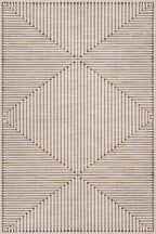 Revelyn Geometric Washable Rug | Brown
