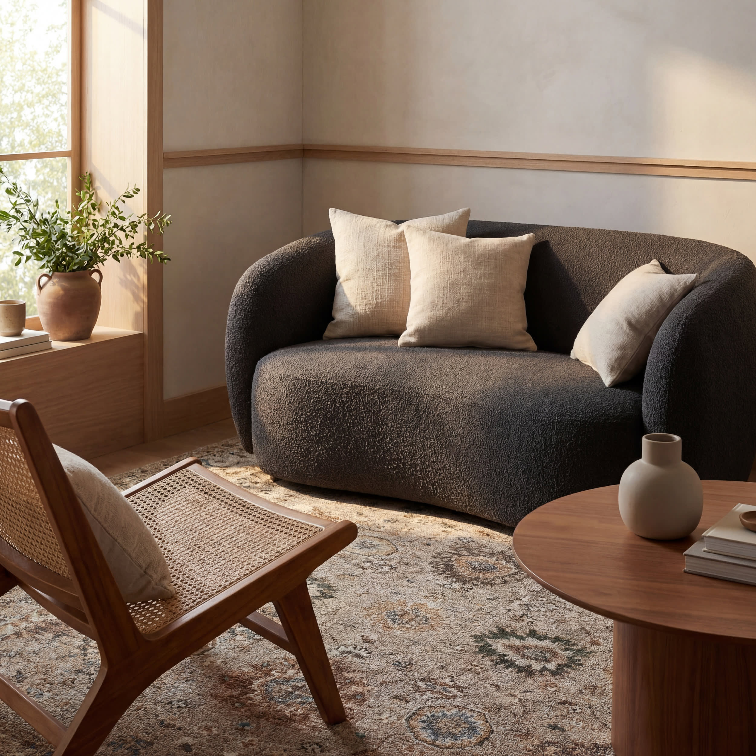 Averina Traditional Bordered Washable Rug | Tapue Image secondaire du produit