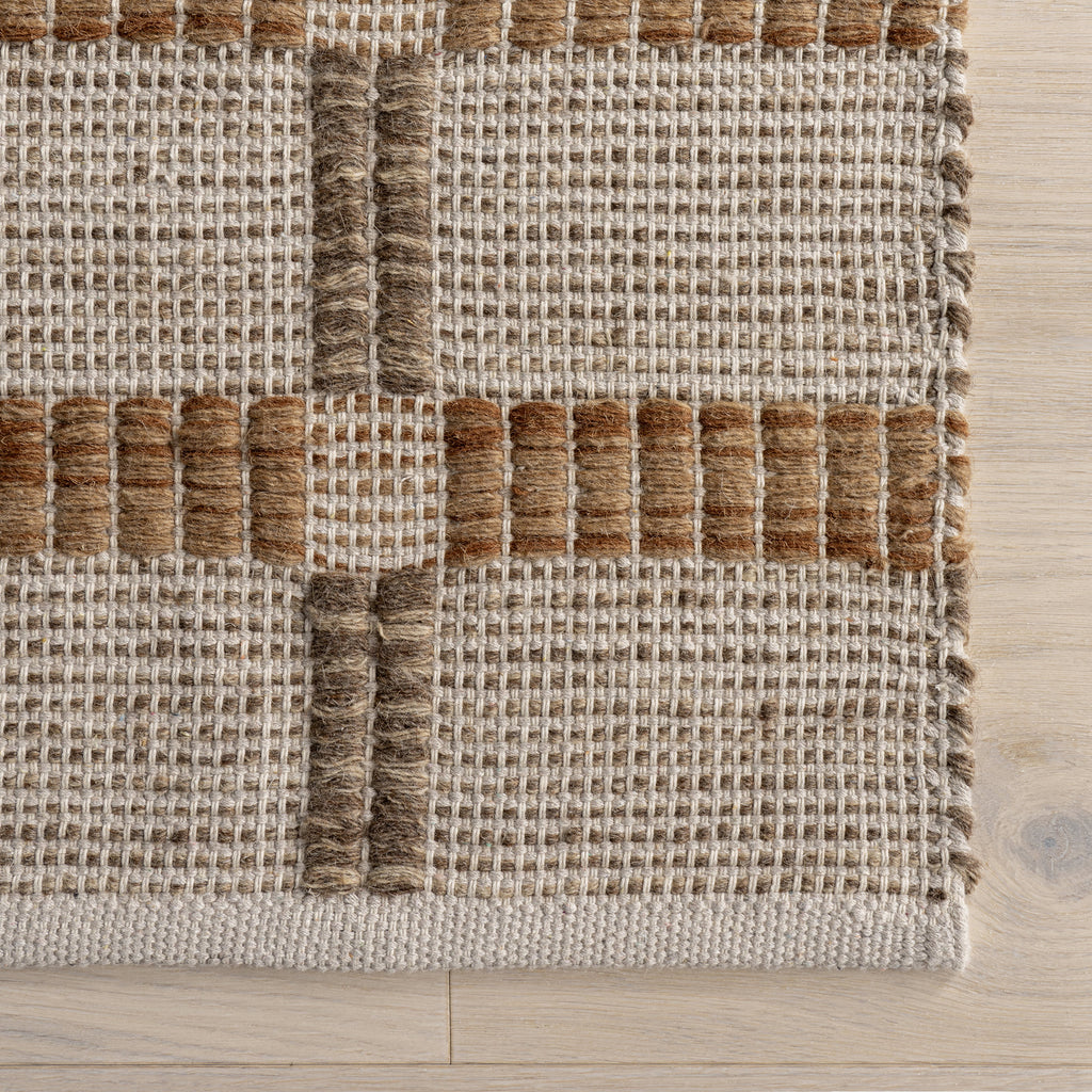 Annie Plaid Wool and Cotton Rug | Ivory