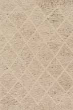 Afra Trellis Bohemian Hand Tufted Wool Rug | Sand