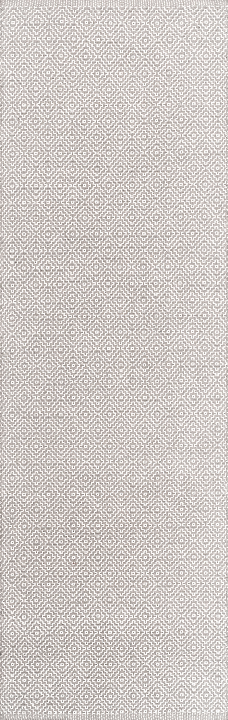Diamond Cotton Check Flatwoven Rug | Beige Main image