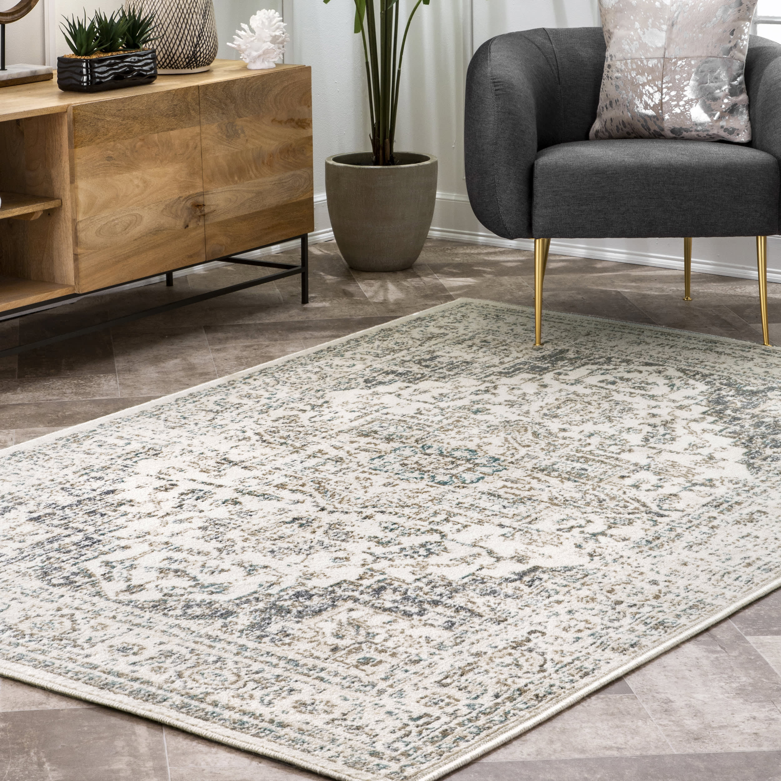 Coronet Medallion Rug | Cream Secondary image