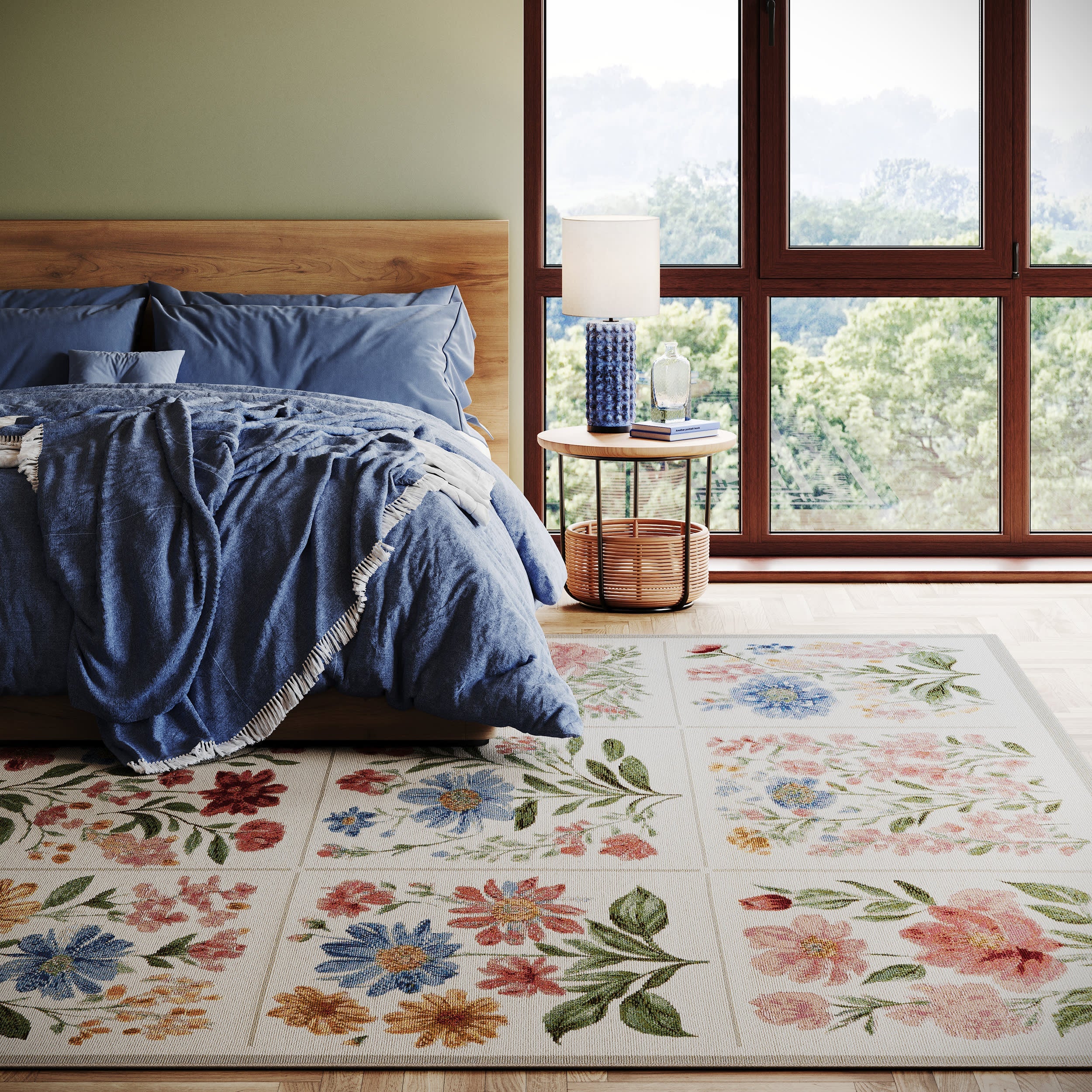 Solari Floral Indoor/Outdoor Rug | Multicolor Secondary image