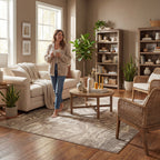 Abstract Floral Rug | Grey